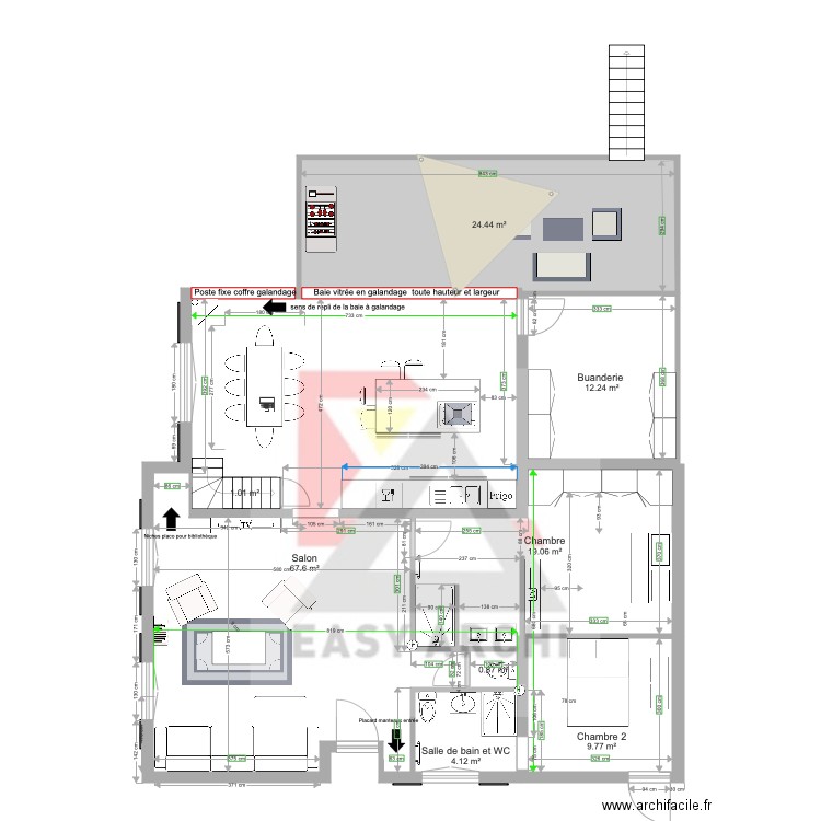 PLAN LEGARD 1ER ETAGE V5. Plan de 0 pièce et 0 m2