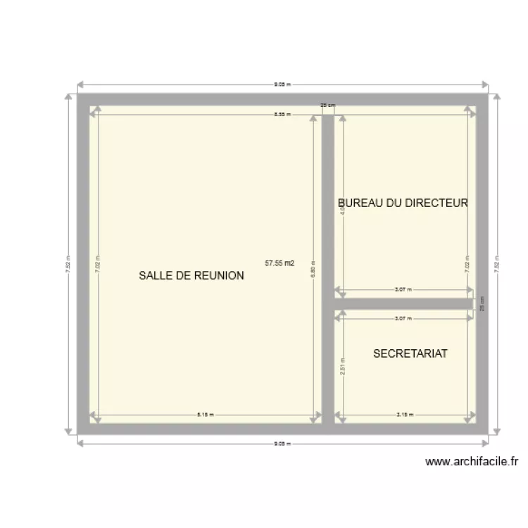 SALLE REUNION. Plan de SALLE REUNION. Plan de