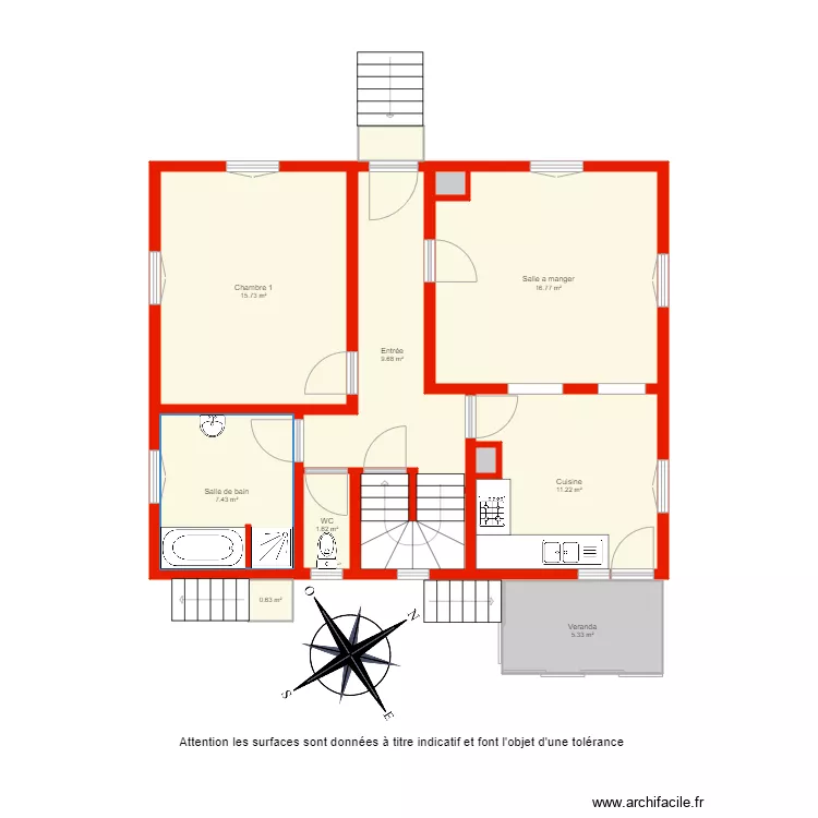 BI 3902 rd non c&ocirc;t&eacute;. Plan de 