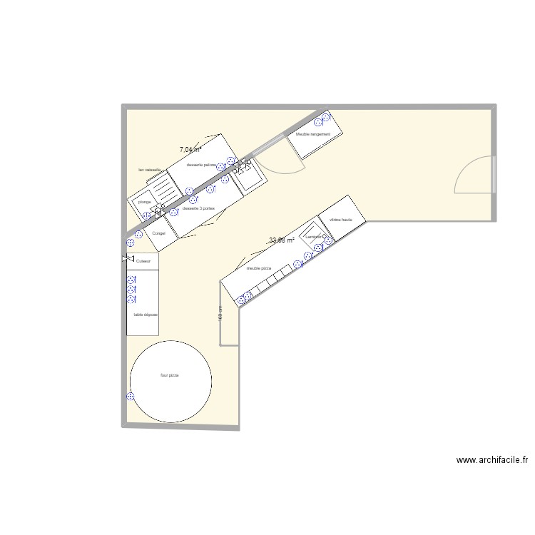 Primacasa Nancy 3. Plan de 2 pièces et 40 m2