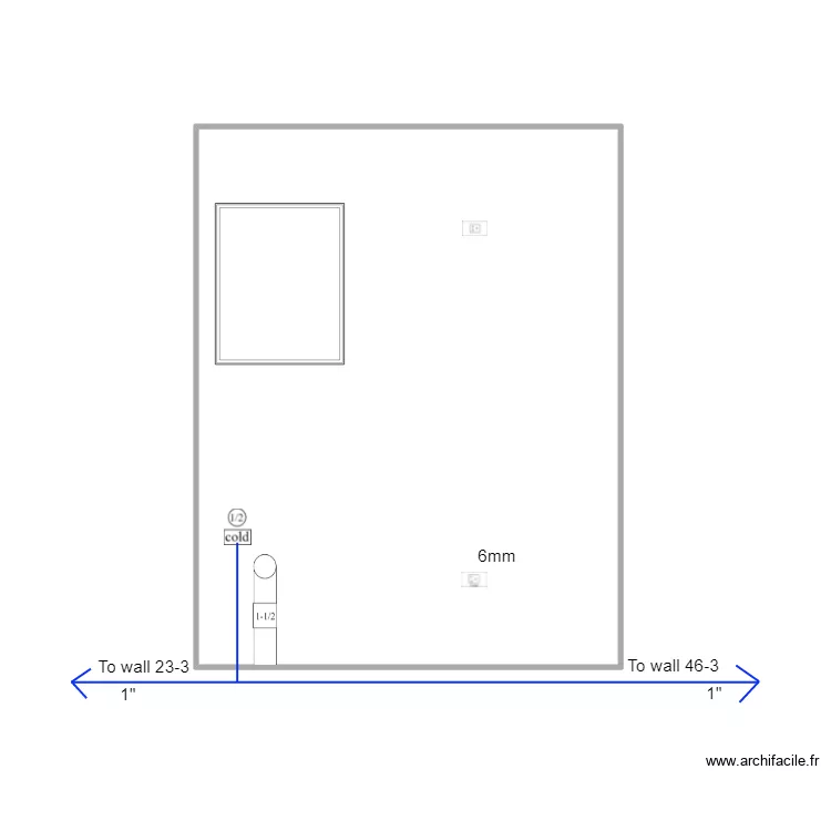 wall 44 BBQ cabinet and piping X 3. Plan de 