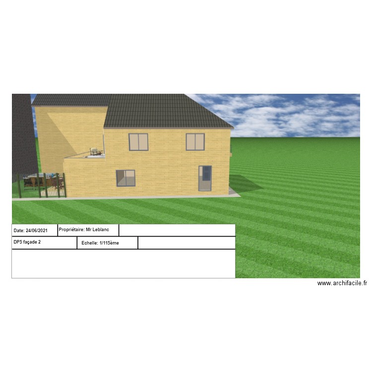 dp5 facade 2. Plan de 0 pièce et 0 m2