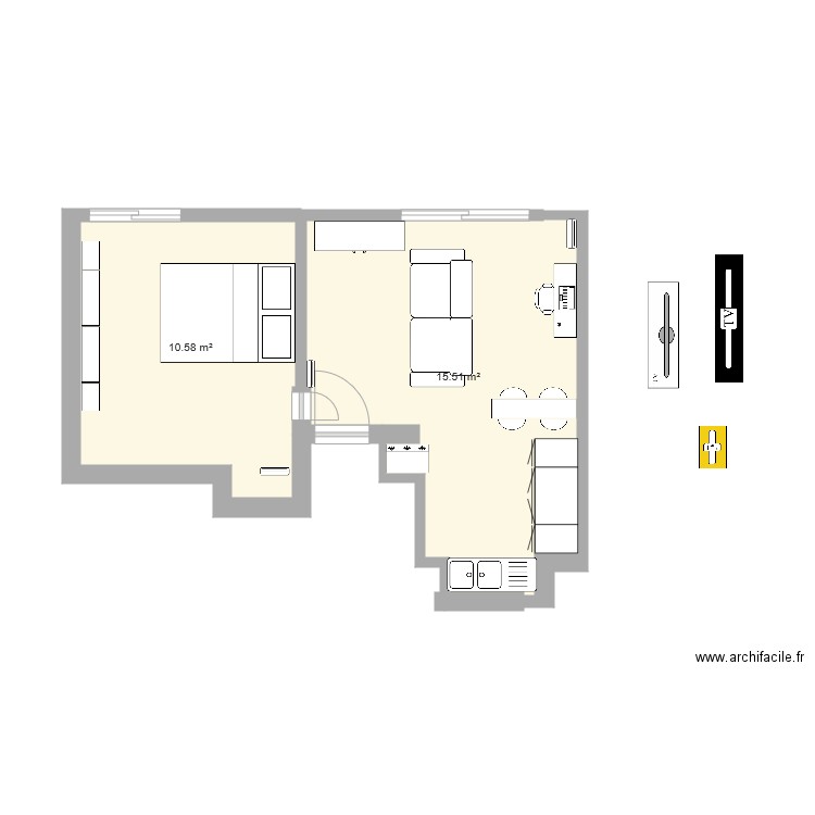 appartement. Plan de 0 pièce et 0 m2