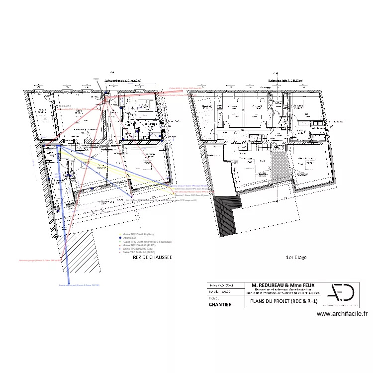 Plan de r&eacute;servation Redureau. Plan de 