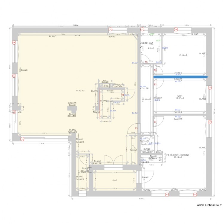 Champforey RDC Plaquistes. Plan de 0 pièce et 0 m2