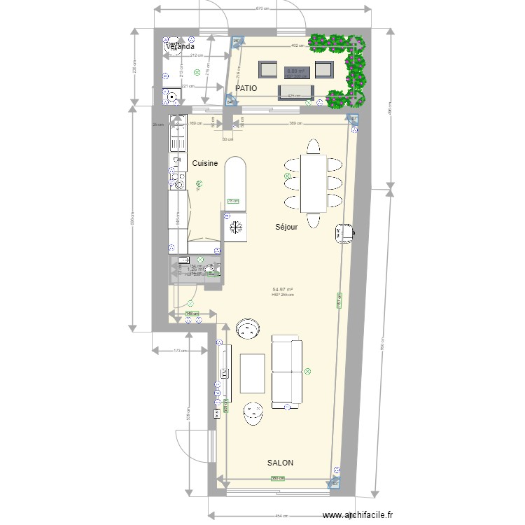 maison vannes Séjour Cuisine . Plan de 0 pièce et 0 m2