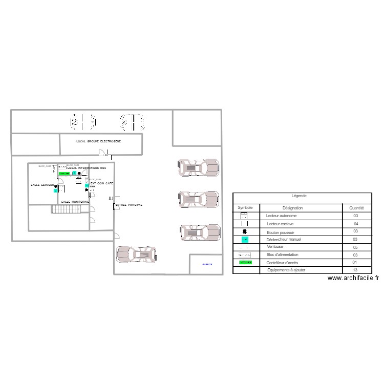 Plan accès campas dla prop. Plan de 4 pièces et 63 m2