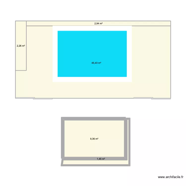 piscine perso fini. Plan de 