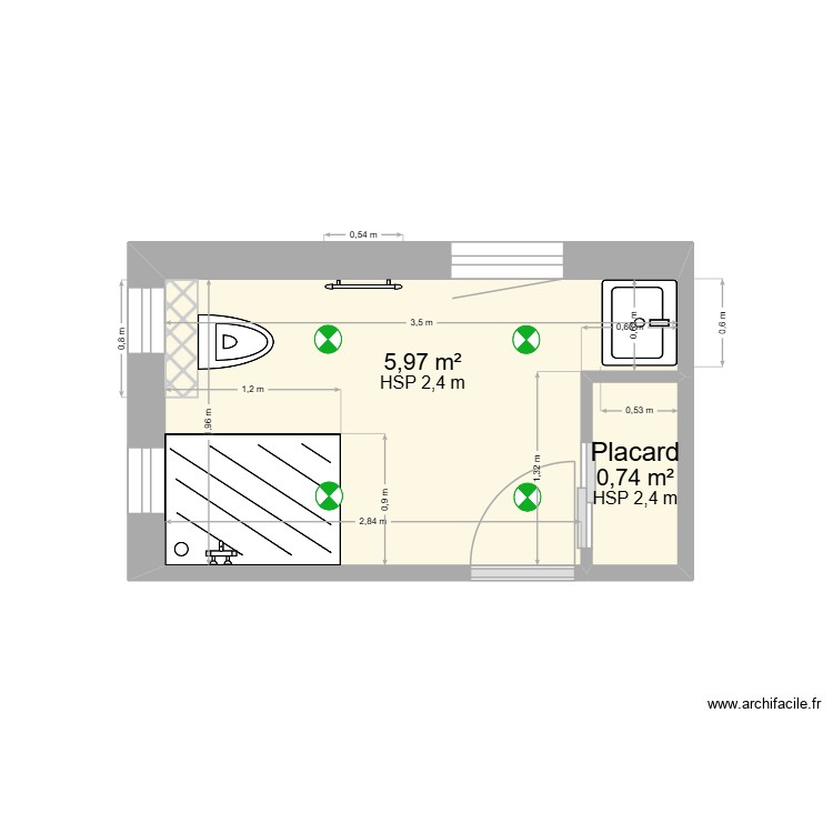 SDB RDC Marquis. Plan de 0 pièce et 0 m2