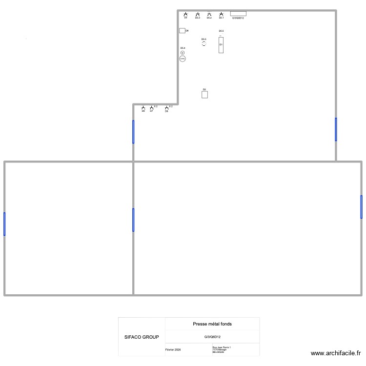 Presse m&eacute;tal fonds. Plan de 0 pièce et 0 m2