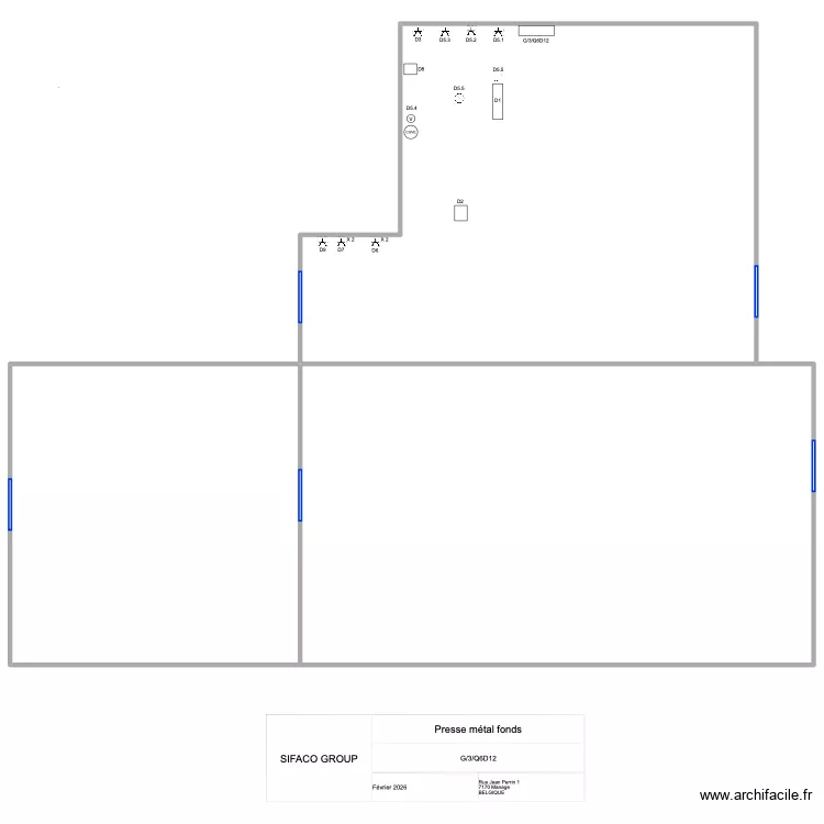 Presse métal fonds. Plan de 2 et 3565 m² Presse métal fonds. Plan de 2 et 3565 m²