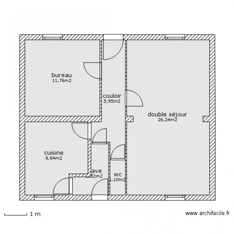 rez de chaussée brie. Plan de 0 pièce et 0 m2