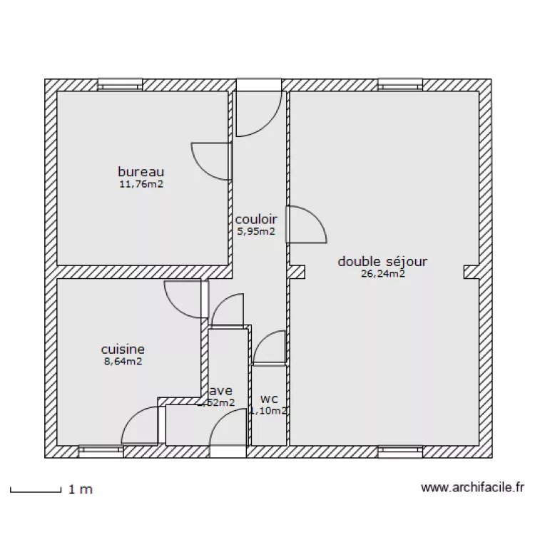 rez de chauss&eacute;e brie. Plan de 