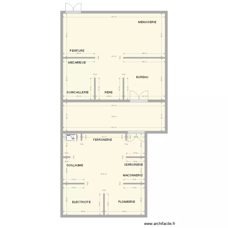 ATELIER HB 150321. Plan de 
