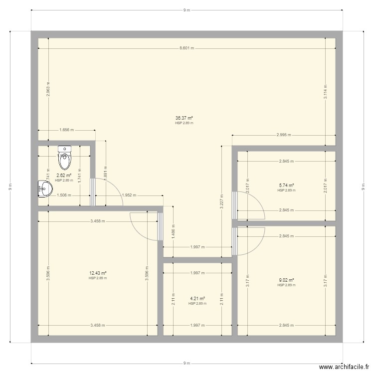 Plan de la maison PERRIN 11 01 2020. Plan de 0 pièce et 0 m2