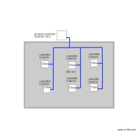 PLAN SALLE 200 m2 VRV DAIKIN CASSETTE  