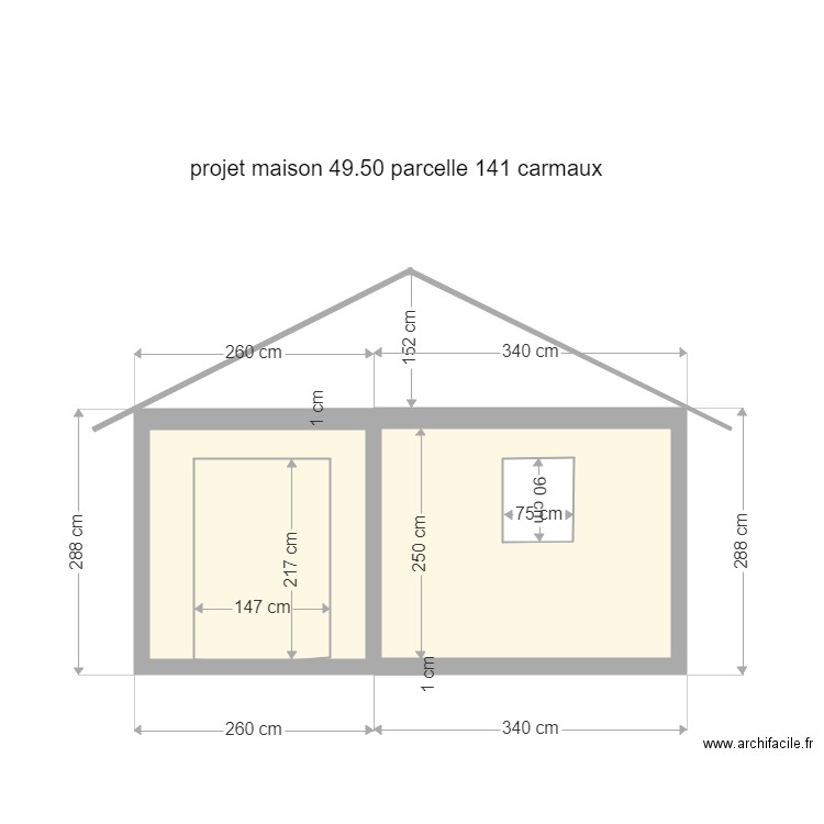 carmaux face. Plan de 0 pièce et 0 m2