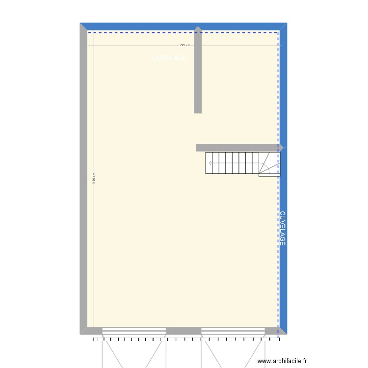 Plan Lecalvez. Plan de 1 pièce et 80 m2