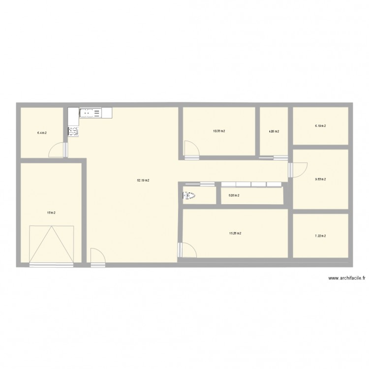 plan 1. Plan de 0 pièce et 0 m2