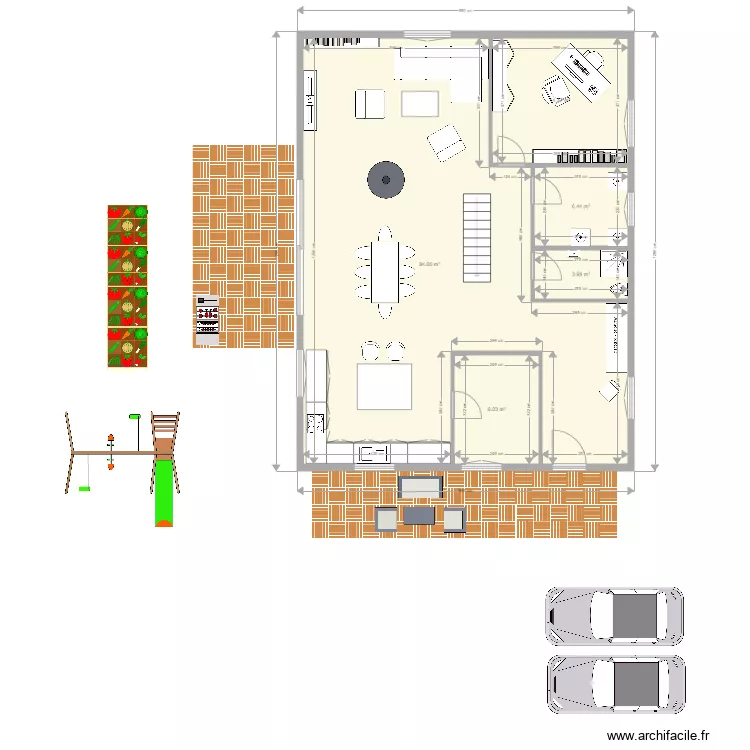Maison Jura rez. Plan de 