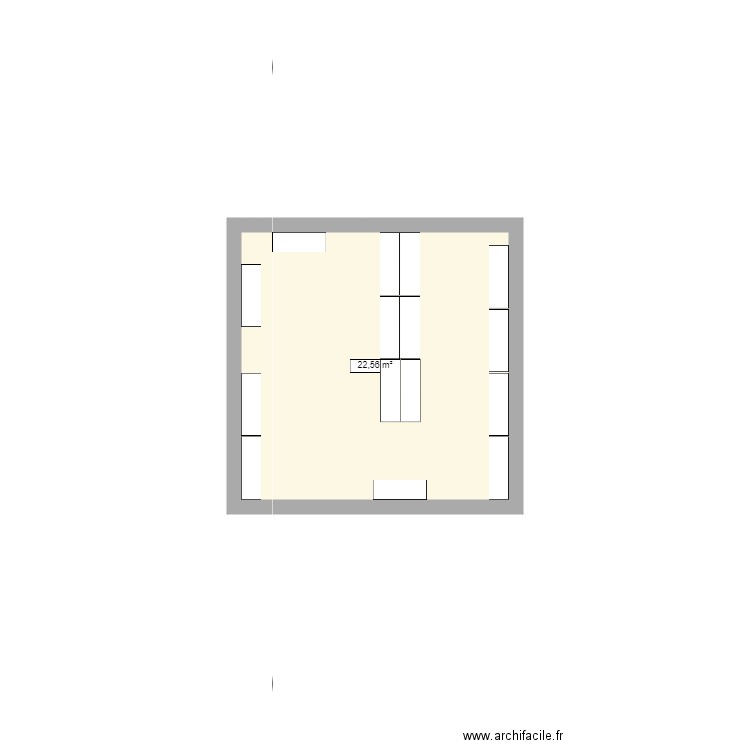 BUROSTOCK. Plan de 1 pièce et 23 m2