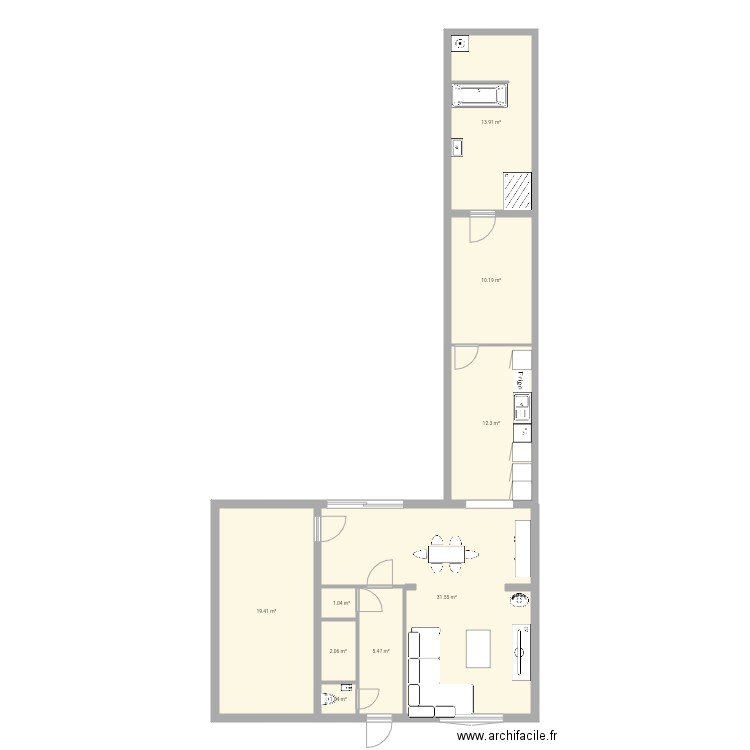 Fenain etage 2. Plan de 0 pièce et 0 m2