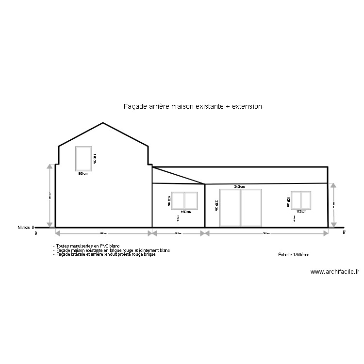 coupe bb micha. Plan de 0 pièce et 0 m2