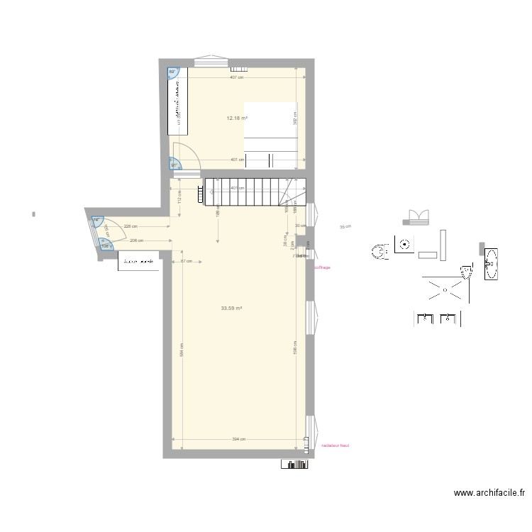 plan 1 rdc vierge. Plan de 0 pièce et 0 m2