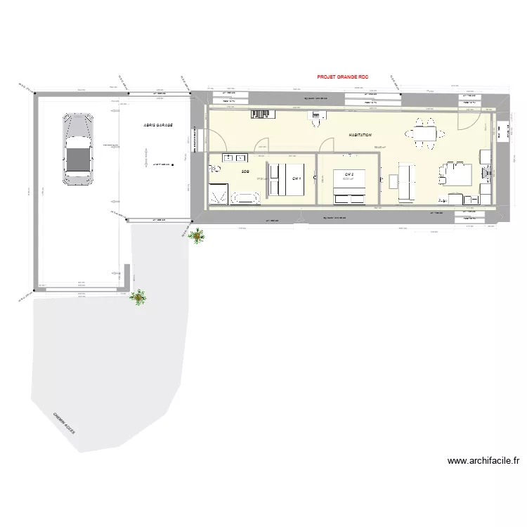 GOURSAT - RDC Grange PROJET RDC PC. Plan de 