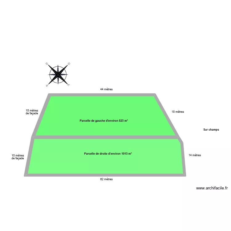 SEDIF 2 parcelles. Plan de 