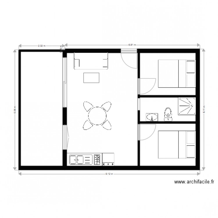 mejou végé. Plan de 0 pièce et 0 m2