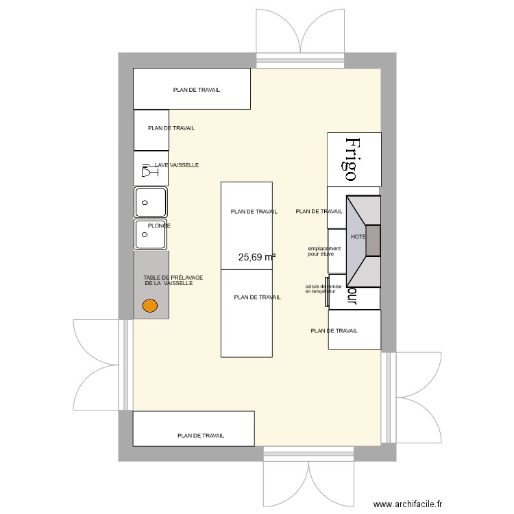 cuisine salle des fete  tramole OPTION3. Plan de 0 pièce et 0 m2