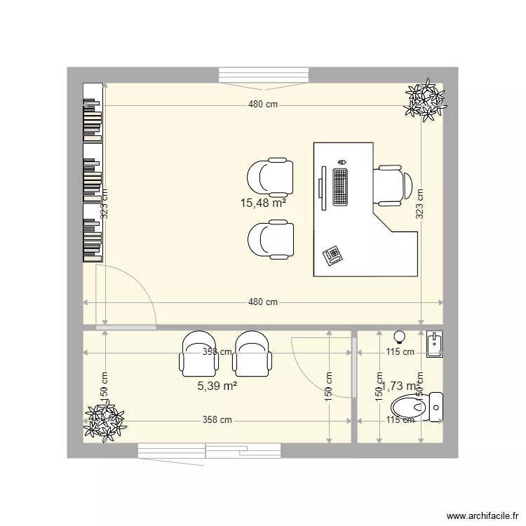 Garage Monein version 2. Plan de 
