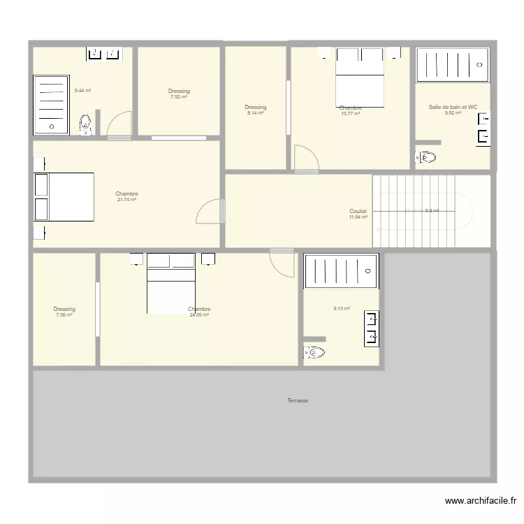 villa Ngaparou V8. Plan de 