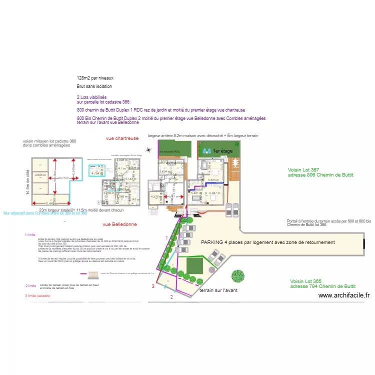 MAISON st ismier PLANS travaux 8 mars 2019 cotations. Plan de 