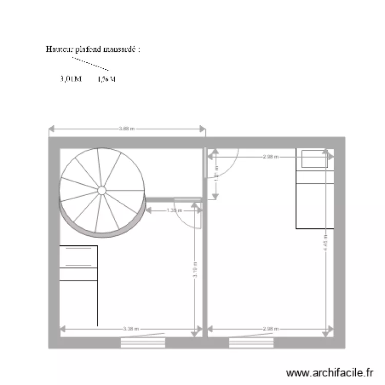 3 &eacute;me &eacute;tage. Plan de 