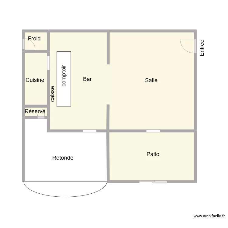 RESTAURANT GOLF BORELY MARSEILLE. Plan de 