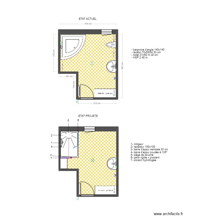 PAGEAULT ACCESS. Plan de 2 pièces et 19 m2