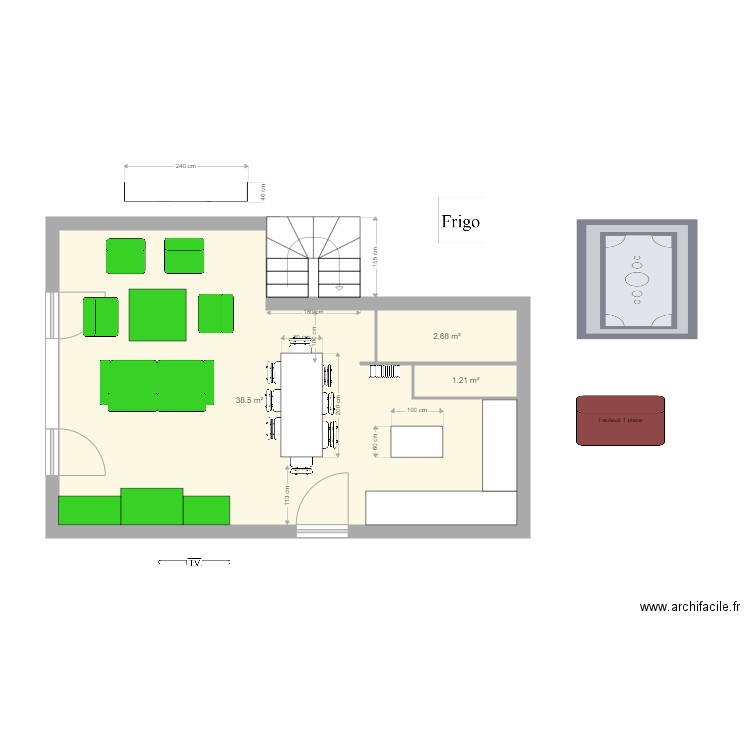 Salon sans notre table. Plan de 0 pièce et 0 m2