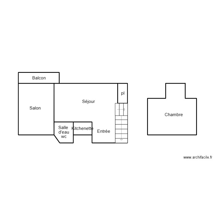 BENIDET CARDUNER. Plan de 4 pièces et 8 m2