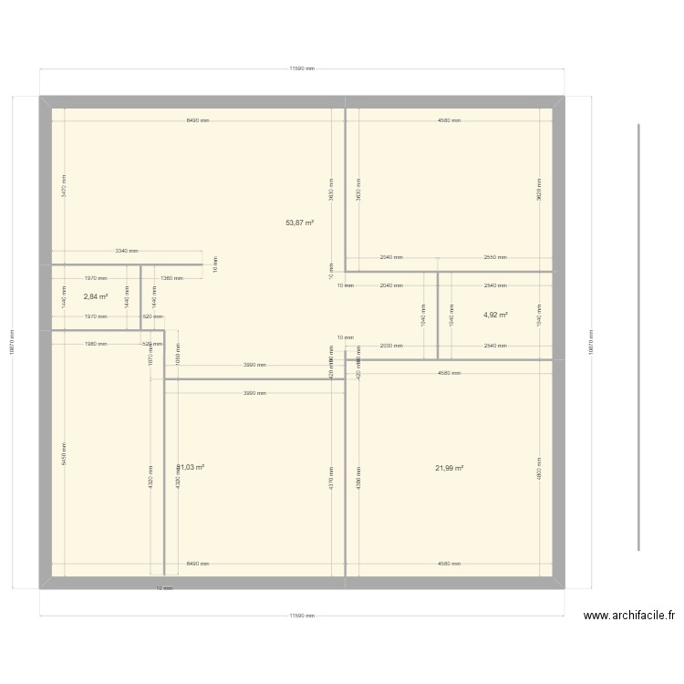 محمود1. Plan de 5 pièces et 115 m2