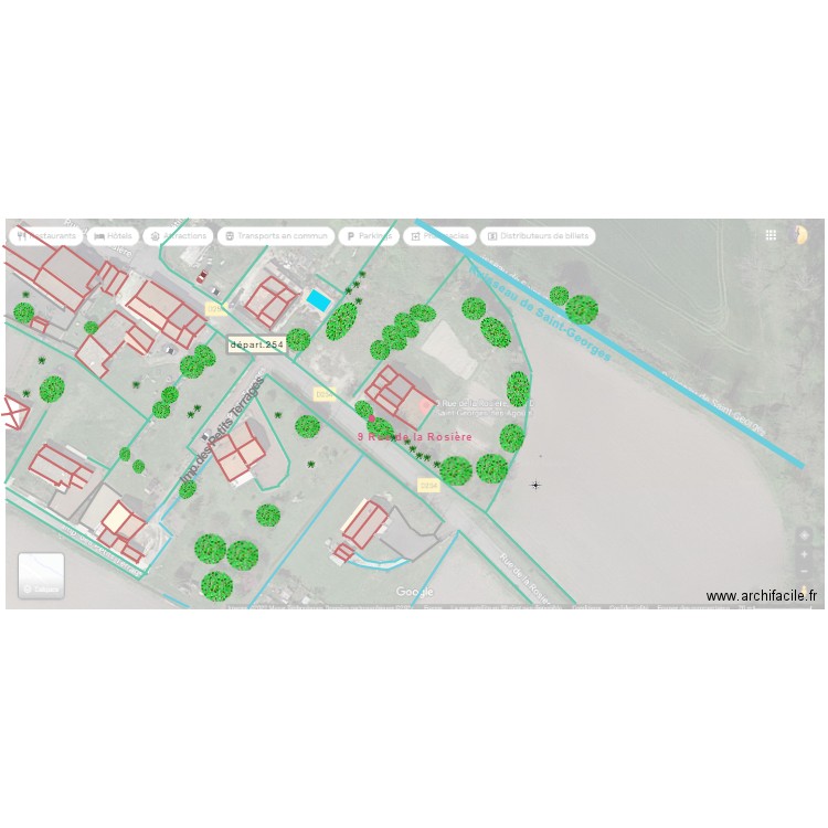 PLAN DE MASSE ST GEORGES. Plan de 0 pièce et 0 m2
