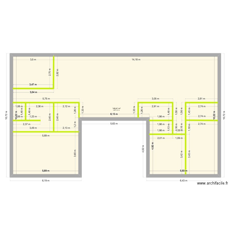 plan maison 2 (cloisons). Plan de 0 pièce et 0 m2 plan maison 2 (cloisons). Plan de 0 pièce et 0 m2