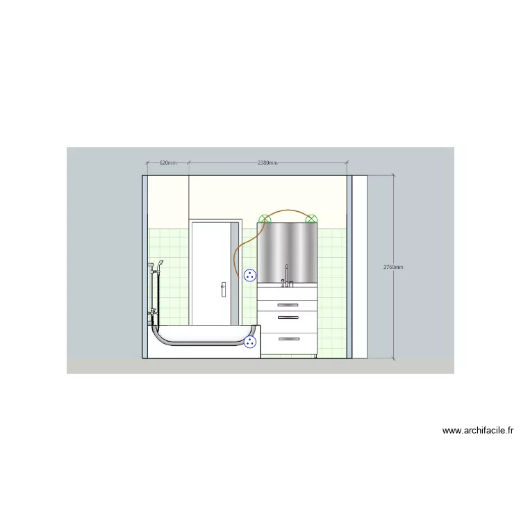 Geneix SDB Enfant R2. Plan de Geneix SDB Enfant R2. Plan de