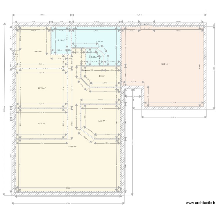 tour du crieu 28. Plan de 20 pièces et 270 m2