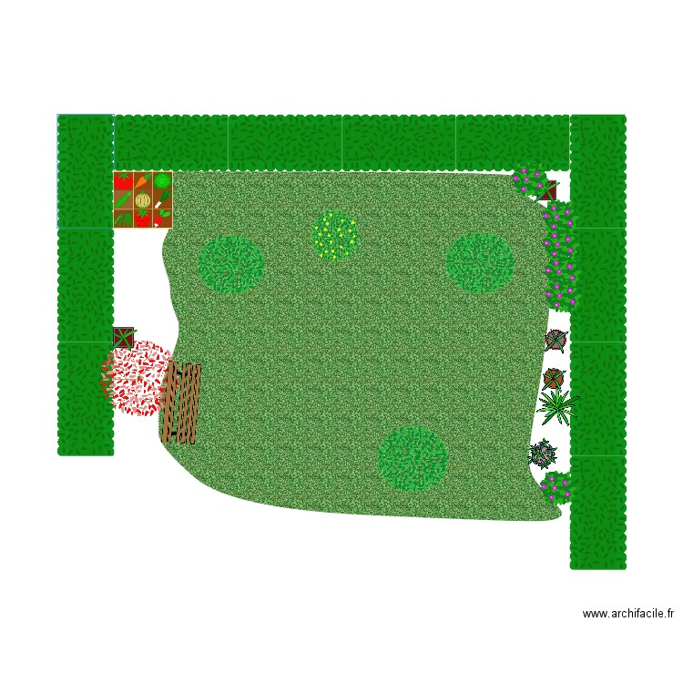 jardin maison. Plan de 0 pièce et 0 m2