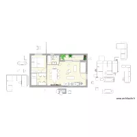 Appart rectangle 40m2