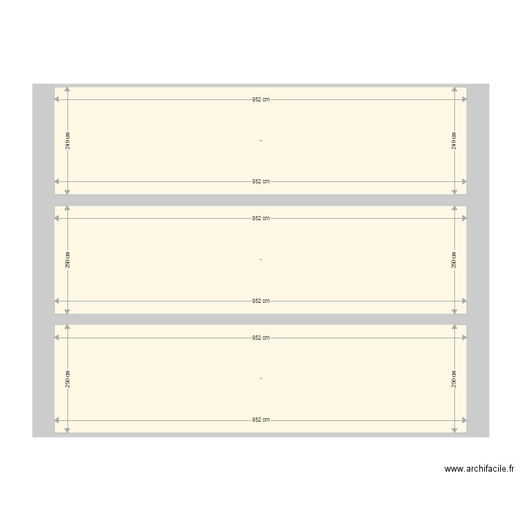 façade sud. Plan de 0 pièce et 0 m2