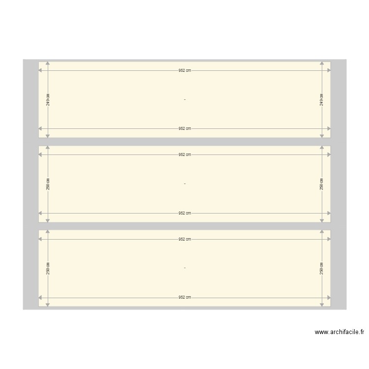 façade sud. Plan de 0 pièce et 0 m2