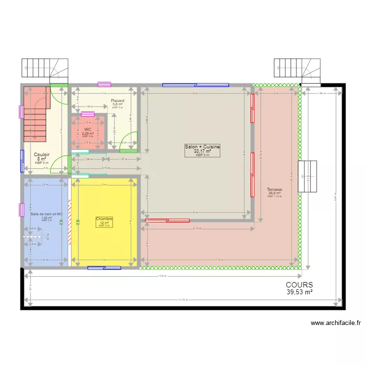 Villa Luxe  PLAN RDC Vide. Plan de 